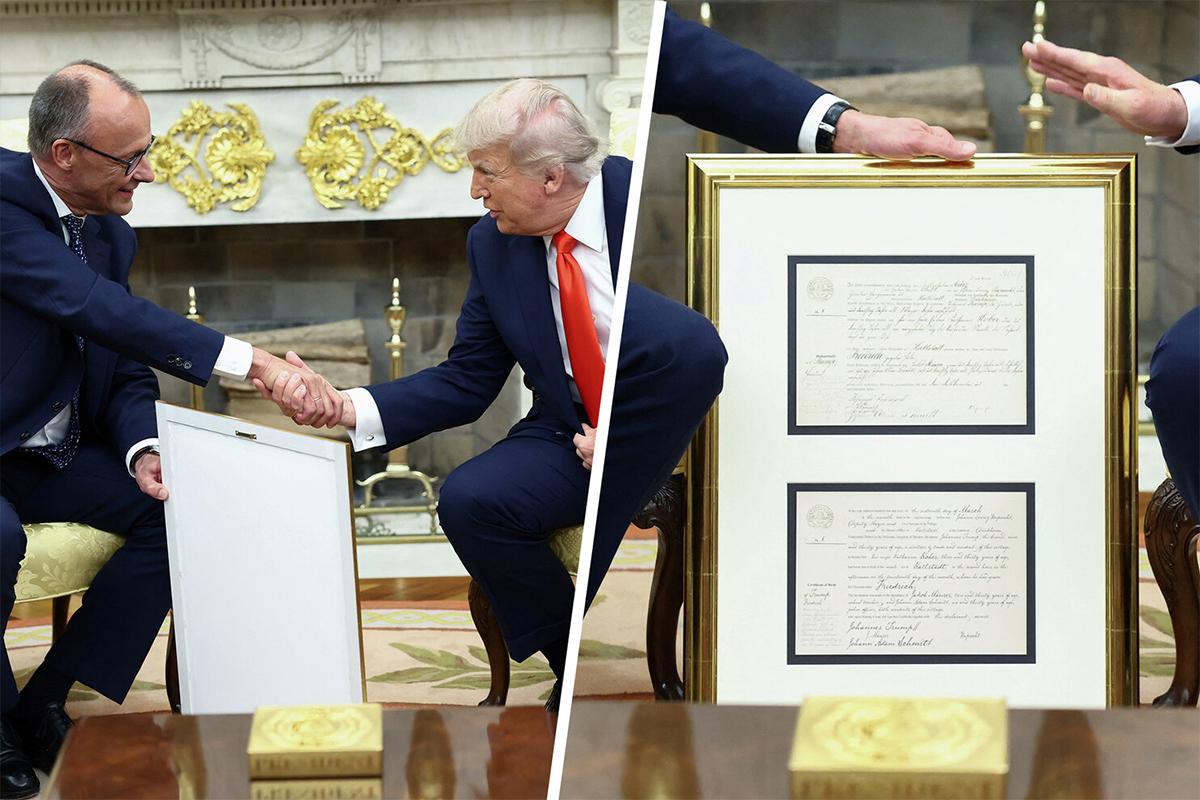 Мерц сделал необычный подарок Трампу Мерц сделал необычный подарок Трампу